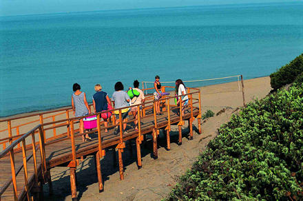 Passerelle su dune costiere